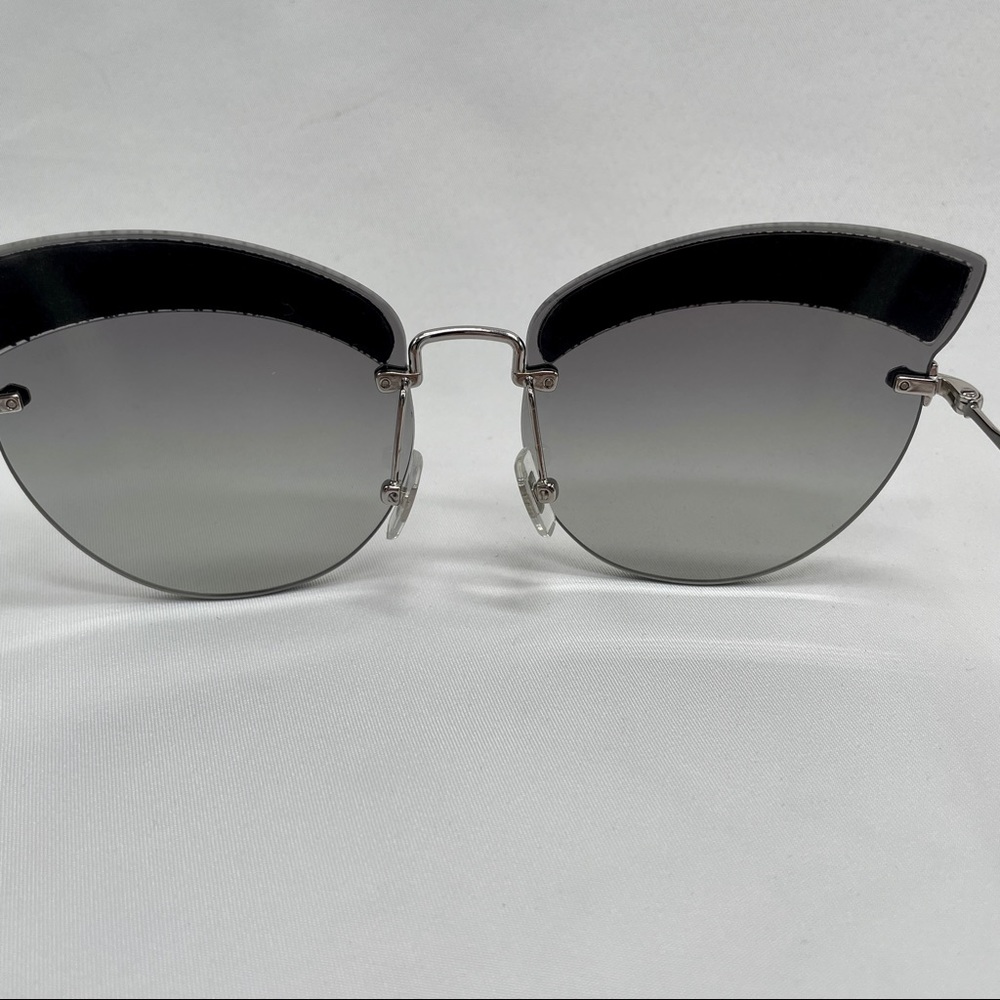 Miu Miu Cat Eye Sunglasses Grey Gradient Mirror - image 8